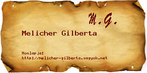 Melicher Gilberta névjegykártya